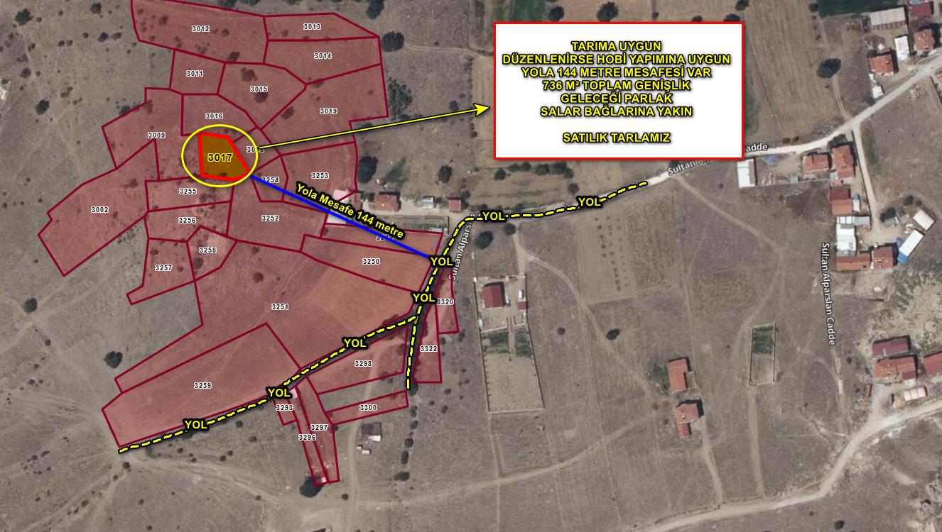 Plaza'dan Yatırıma Uygun Bağlar Mevkisinde Tarla Acil Satılık