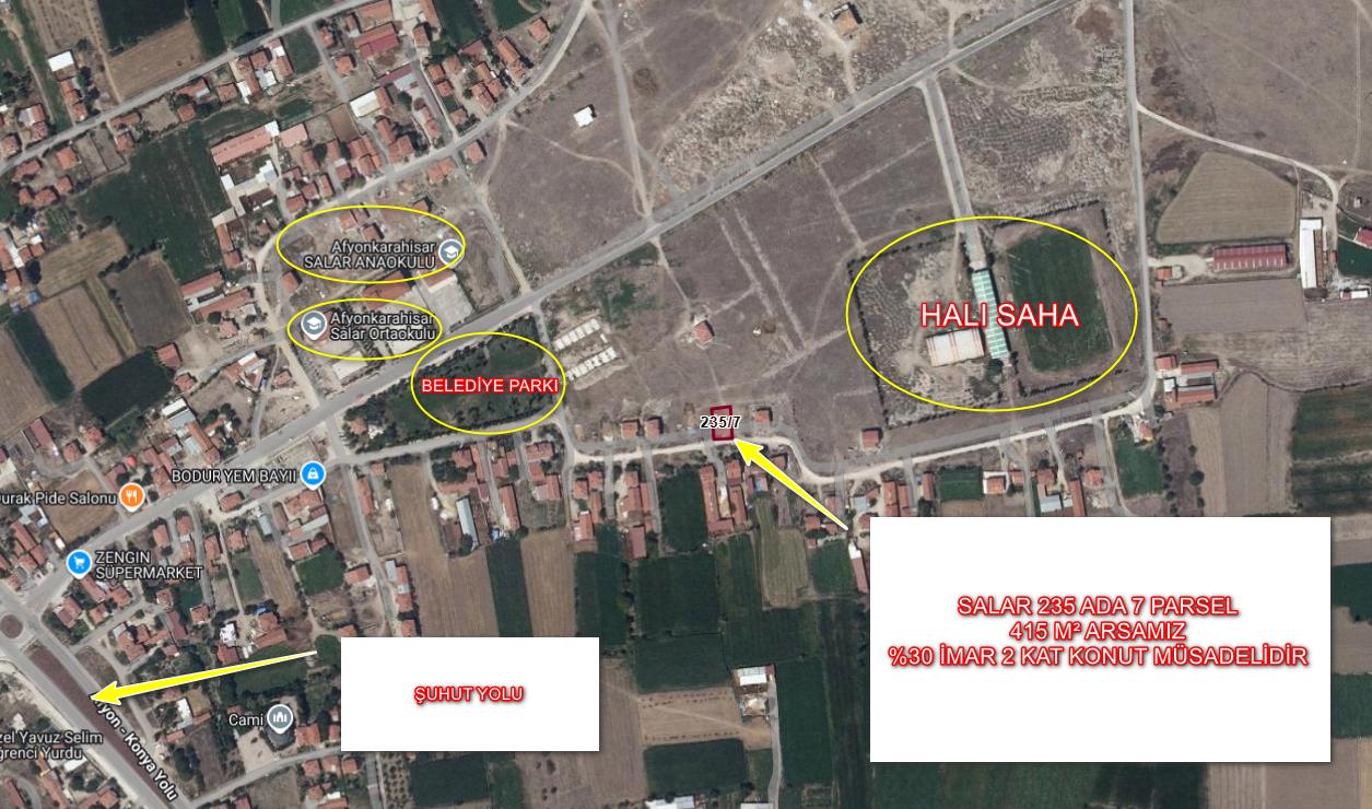 Plaza Emlak'tan Salar'da  2 tarafı yol olan fırsat satılık arsa - Resim 4